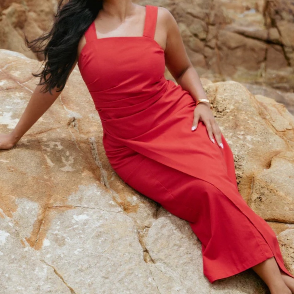 Petal & Pup Red Caterina Maxi Dress